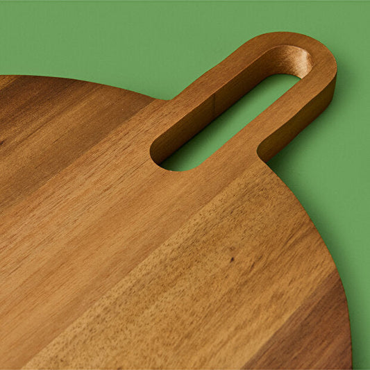 Acacia Round Cutting Board - Brown - 33 cm