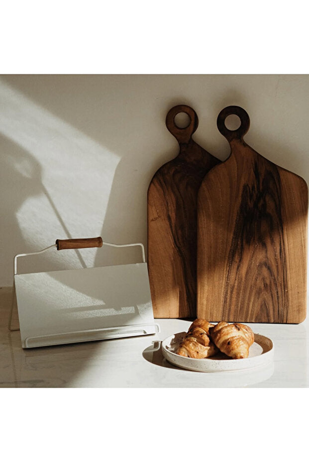 Galvanized Wooden Handle Recipe Stand