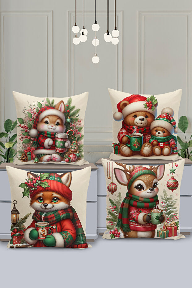 4 Piece Pillow Cover Double Sided Digital Print