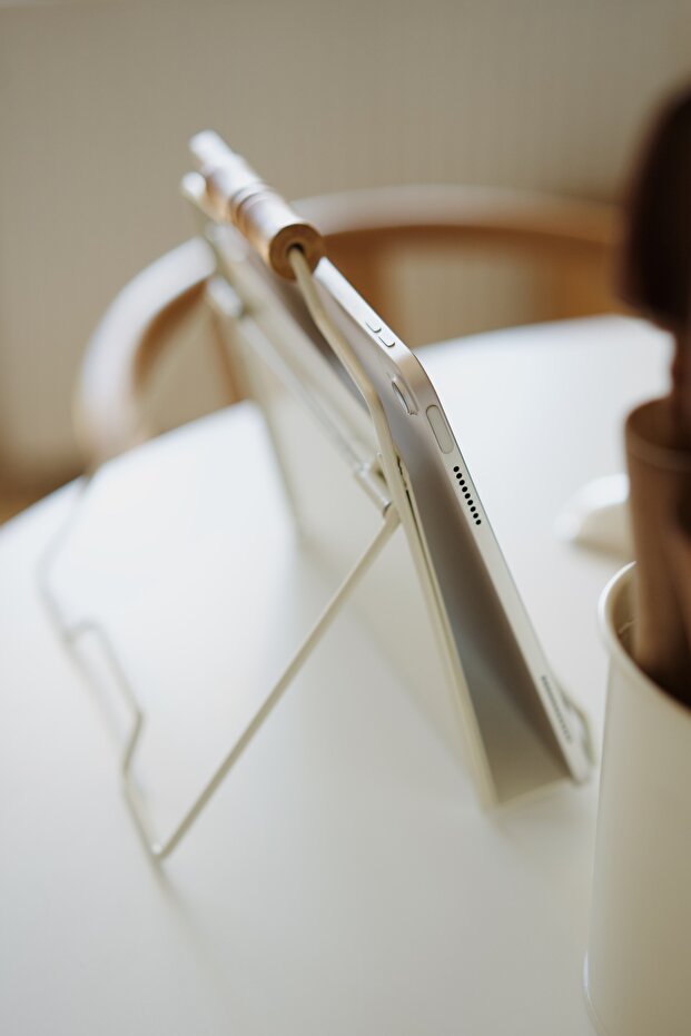 Galvanized Wooden Handle Recipe Stand