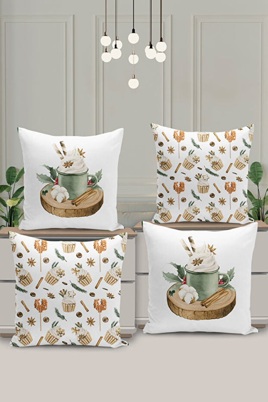 4 Piece Pillow Cover Double Sided Digital Print