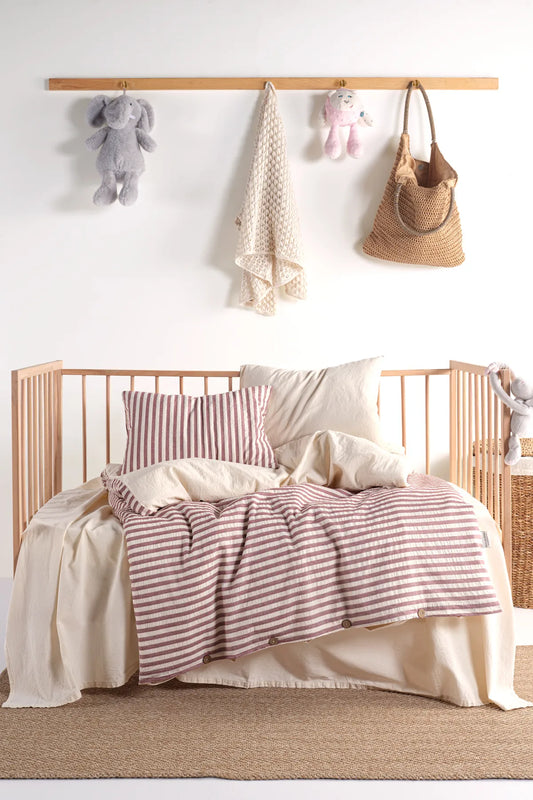 Chance Cherry Natural Baby 100% Cotton Washable Duvet Cover Set