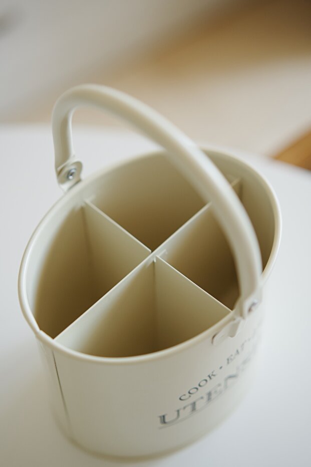 Galvanized Compartmented Cutlery Tray