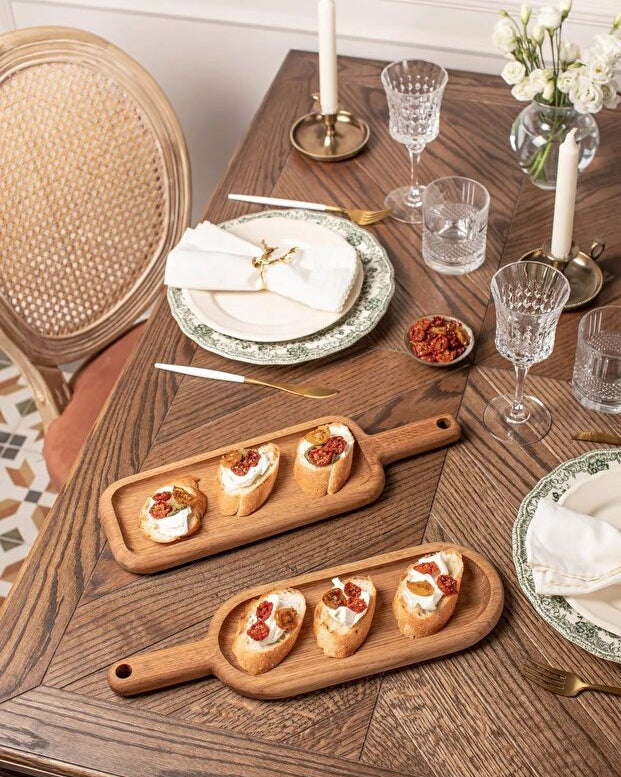 Natural Wood 2 Piece Set