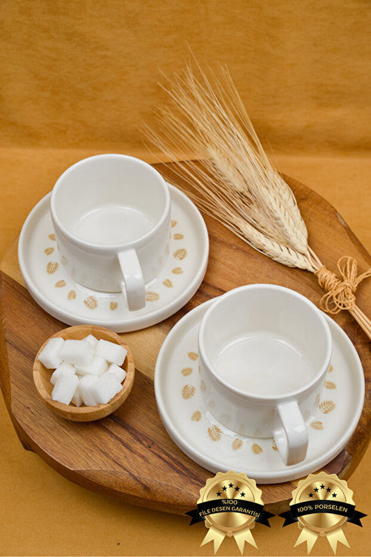 Başak Porcelain Tea/Cappuccino Cup 2 Person Set