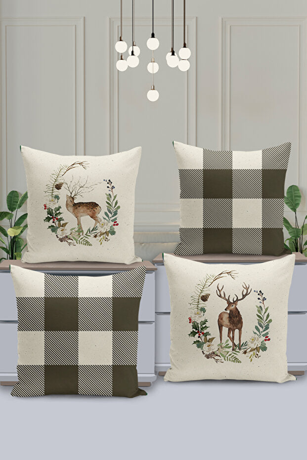 4 Piece Pillow Cover Double Sided Digital Print