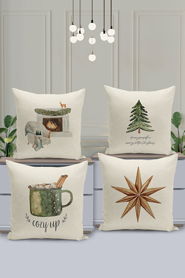 4 Piece Pillow Cover Double Sided Digital Print