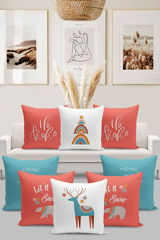 8 Piece Pillow Cover Double Sided Digital Print