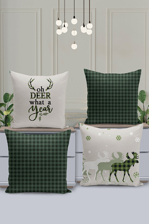 4 Piece Pillow Cover Double Sided Digital Print