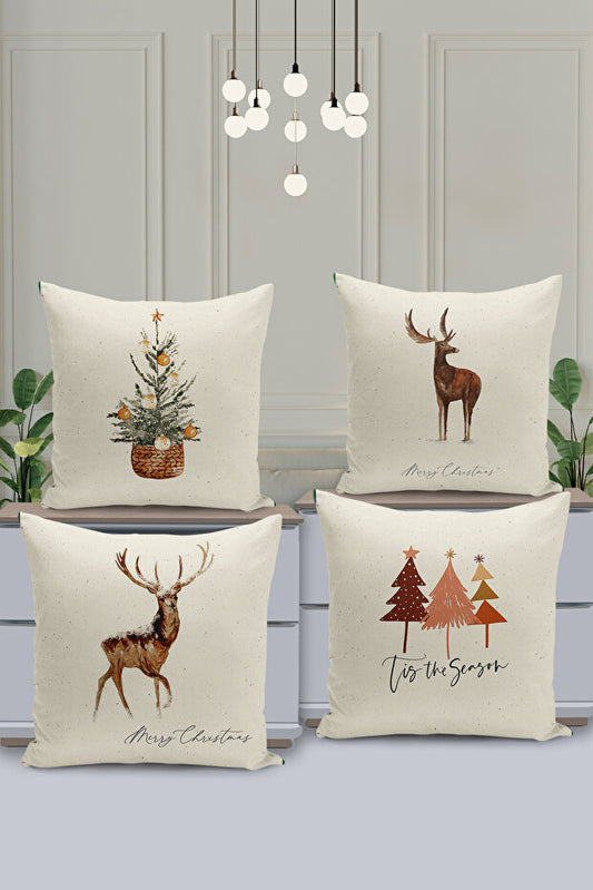 4 Piece Pillow Cover Double Sided Digital Print