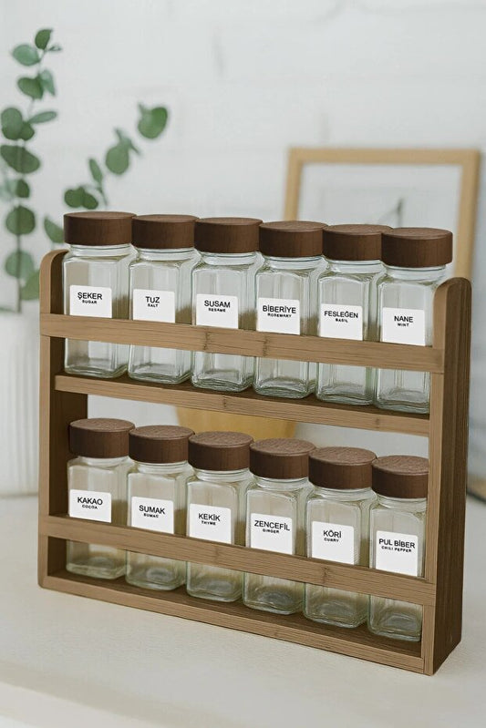 12 Piece Spice Set With Acacia Stand