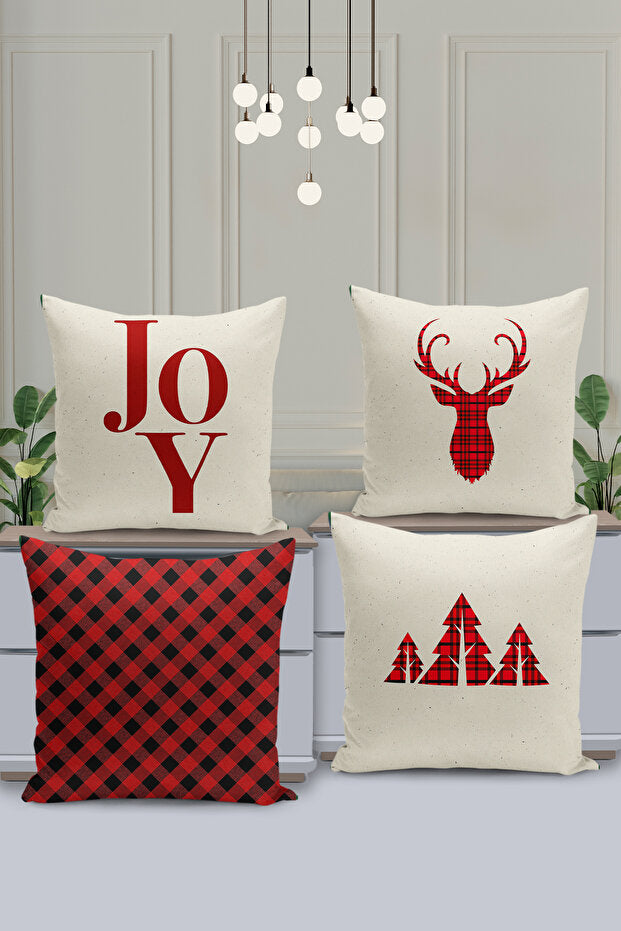 4 Piece Pillow Cover Double Sided Digital Print