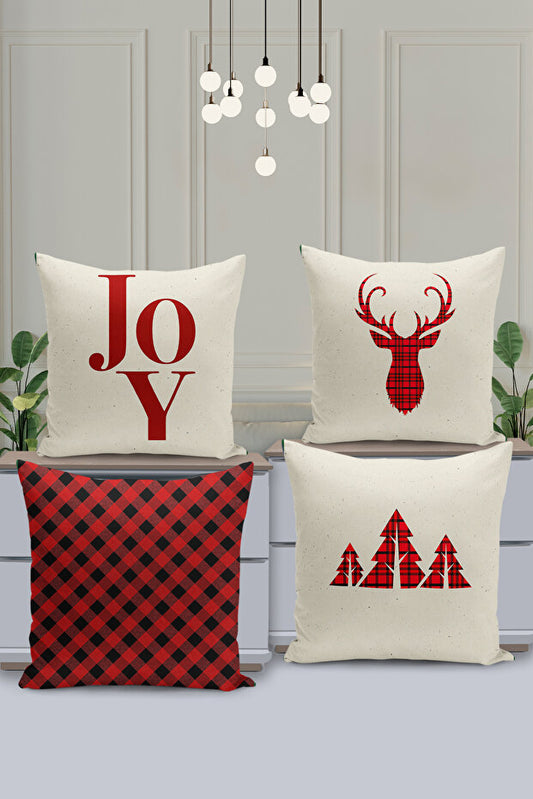 4 Piece Pillow Cover Double Sided Digital Print