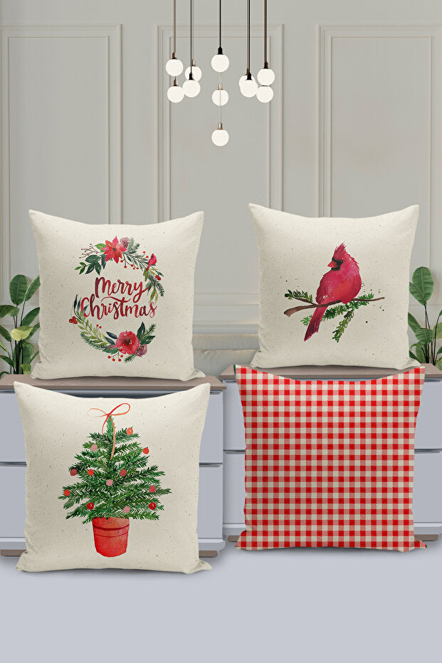 4 Piece Pillow Cover Double Sided Digital Print