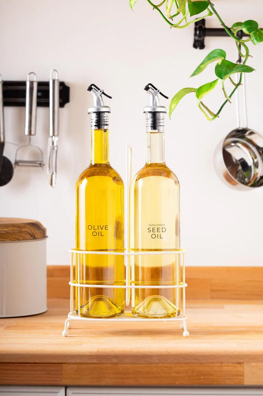 Cremma Stand 2 Oil Bottles White