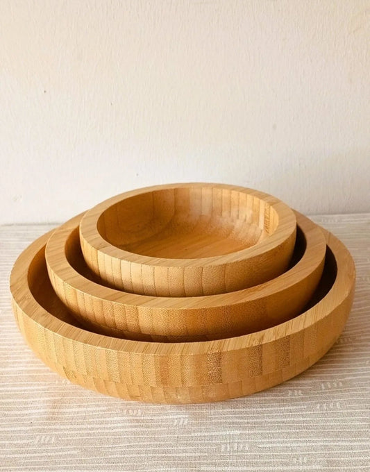 Bamboo 3 Piece Bowl Set