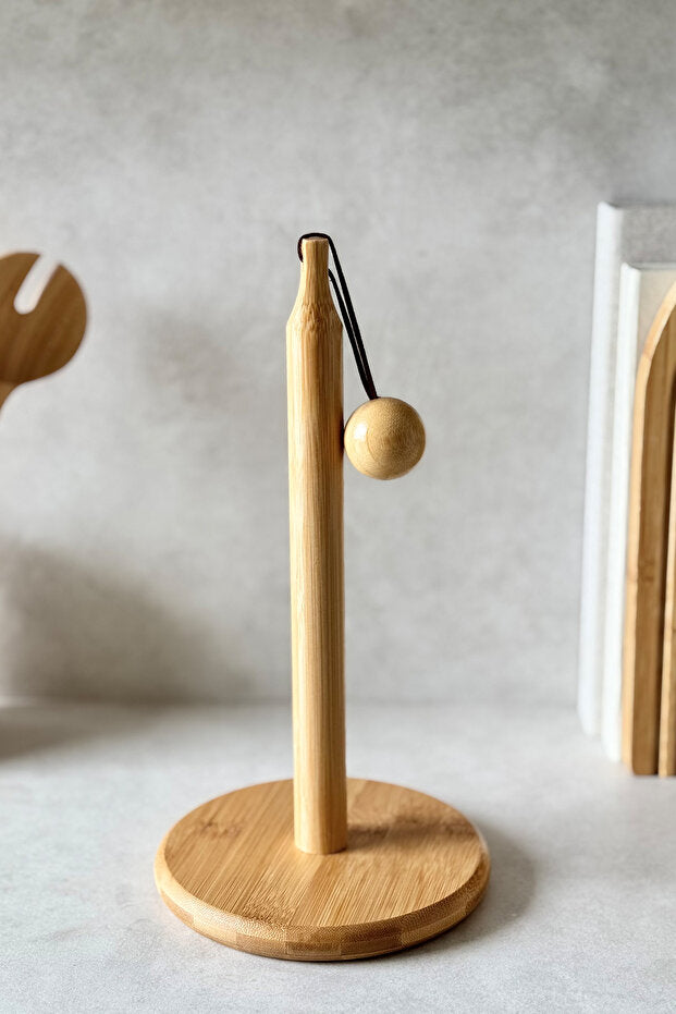 Bamboo Wooden Paper Towel Holder