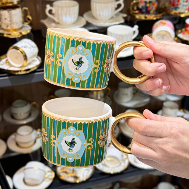 Luxury Piano Bird Mug 2 Piece Set