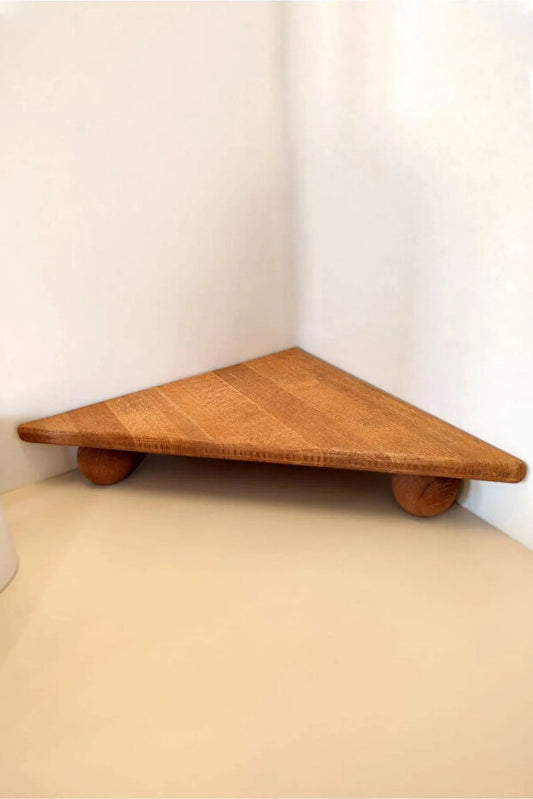Wooden Triangle Corner Stand