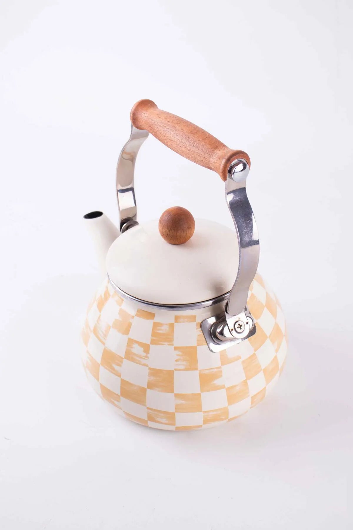 Beige Enamel Kettle