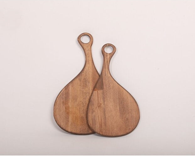 Natural Wood Cutting and Serving Board 2 Pieces