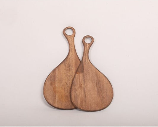 Natural Wood Cutting and Serving Board 2 Pieces