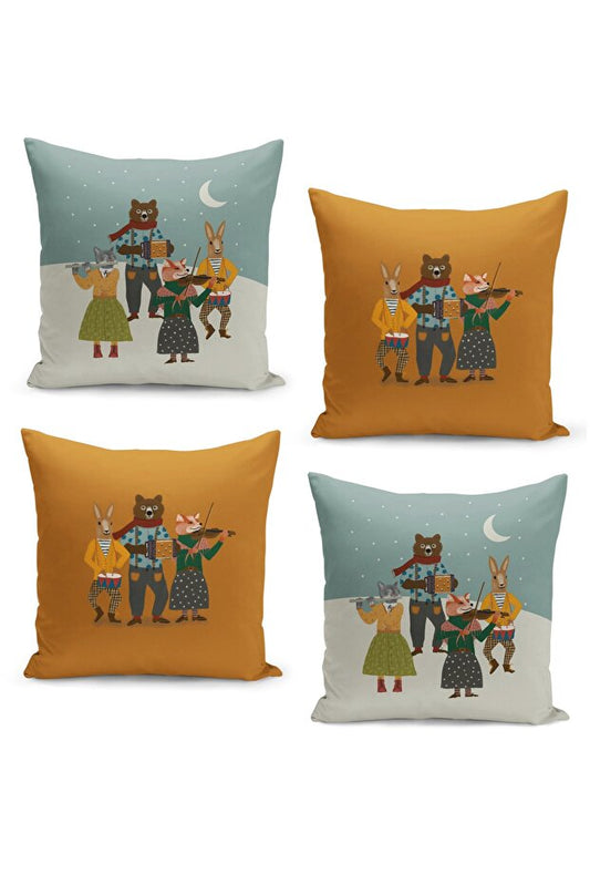 4 Piece Pillow Cover Double Sided Digital Print