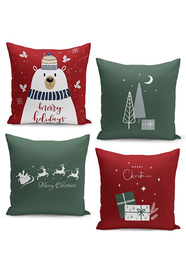 4 Piece Pillow Cover Double Sided Digital Print