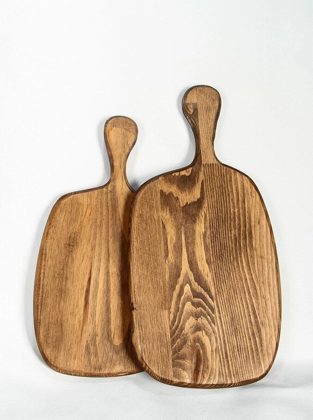 Natural Wood Cutting and Serving Board 2 Pieces
