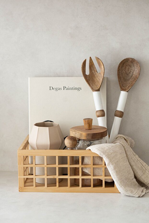 Bamboo Organizer Storage Box