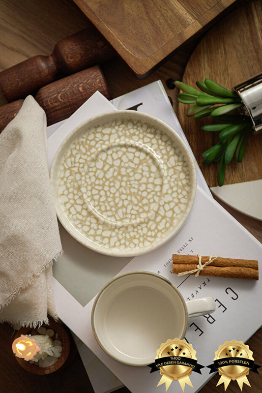 Side Porcelain Tea/Cappuccino Cup 2 Person Set
