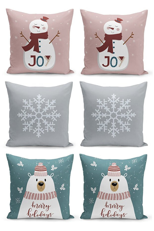 6 Piece Pillow Cover Double Sided Digital Print
