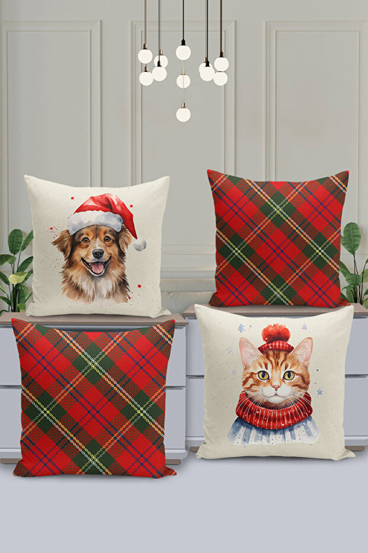4 Piece Pillow Cover Double Sided Digital Print