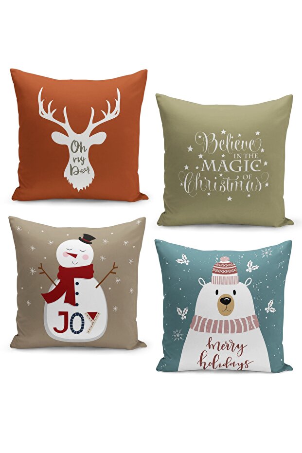 4 Piece Pillow Cover Double Sided Digital Print