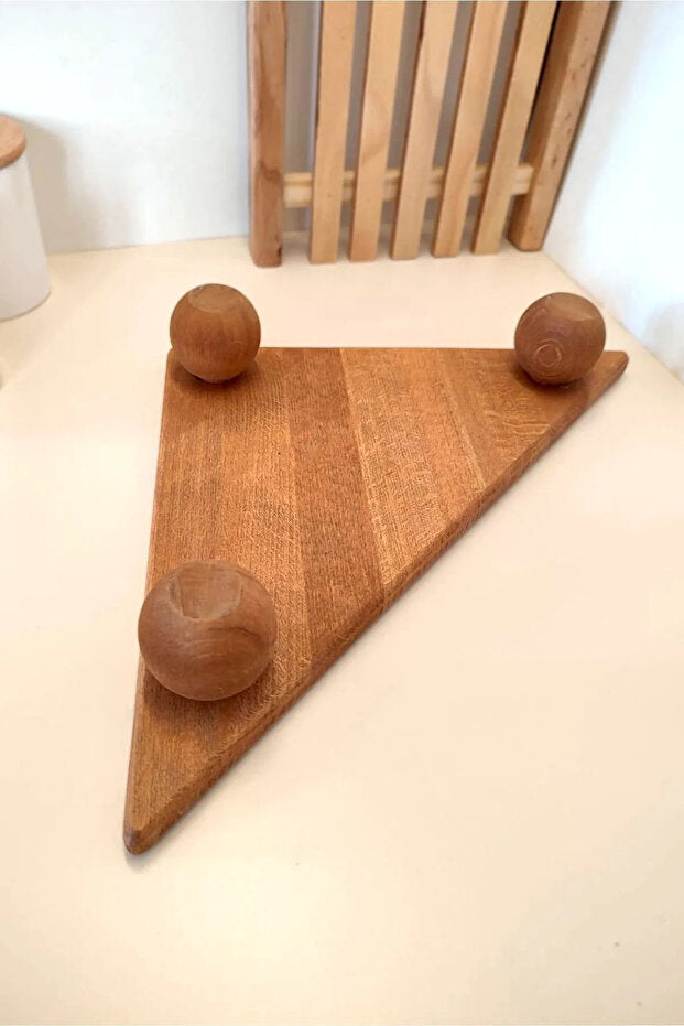 Wooden Triangle Corner Stand