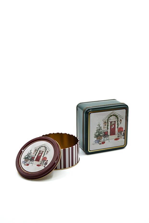 Christmas Edition Metal Storage Containers 2 Piece Set