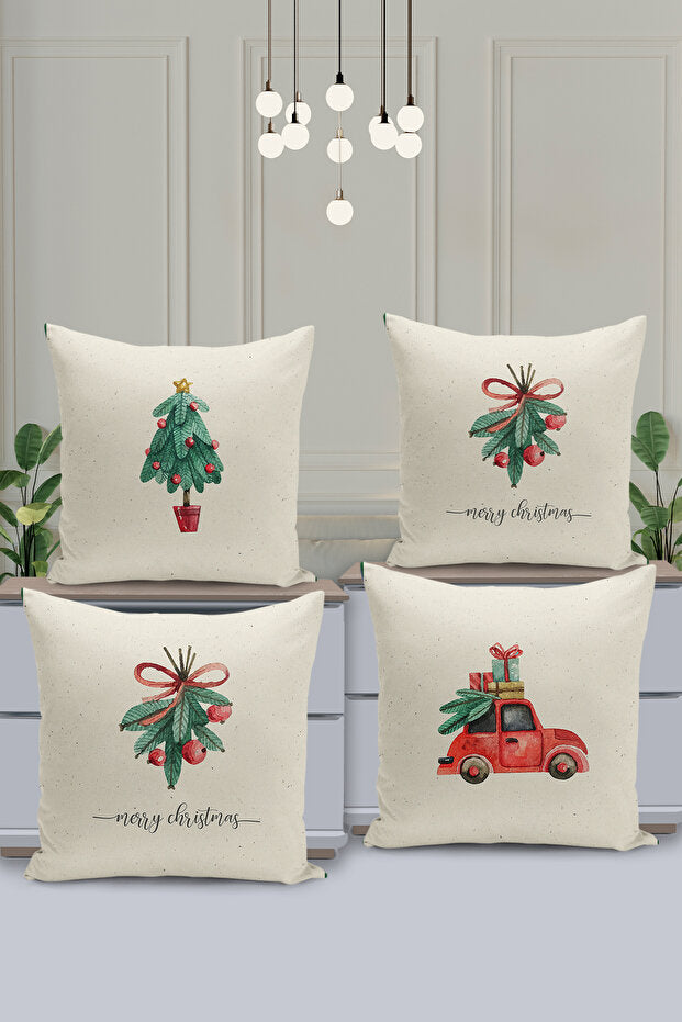 4 Piece Pillow Cover Double Sided Digital Print