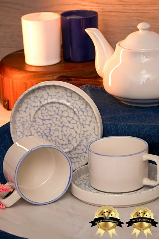 Dalya Porcelain Tea/Cappuccino Cup 2 Person Set