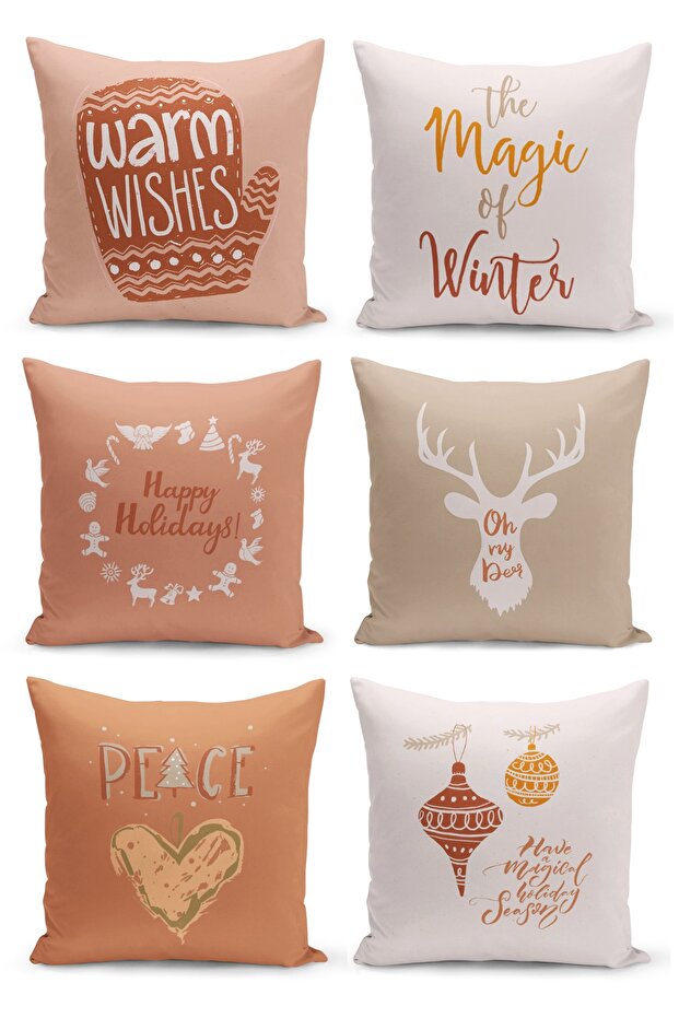 6 Piece Pillow Cover Double Sided Digital Print