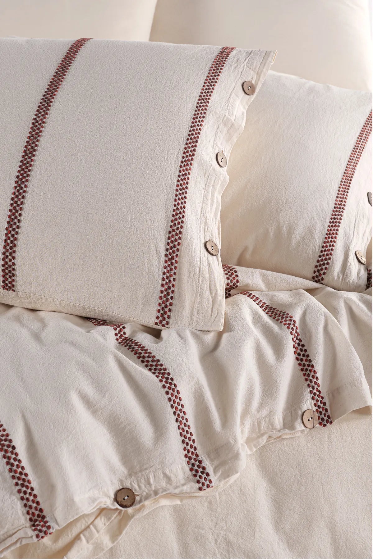 Odin  100% Cotton Washable Vintage Duvet Cover Set