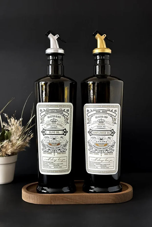Vintage 750 ml Oil Set