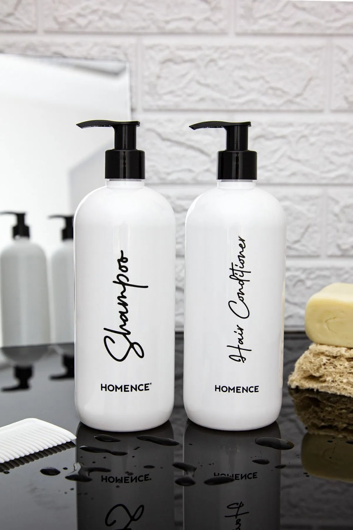 Soap Dispenser White Plastic Bottle - 500ml