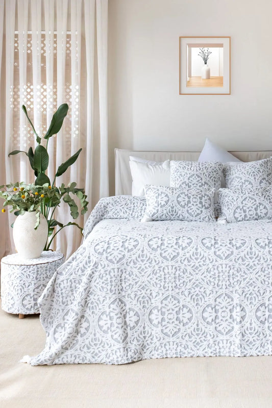 Motive Scandinavian Bedspread Set Bohemian Pattern