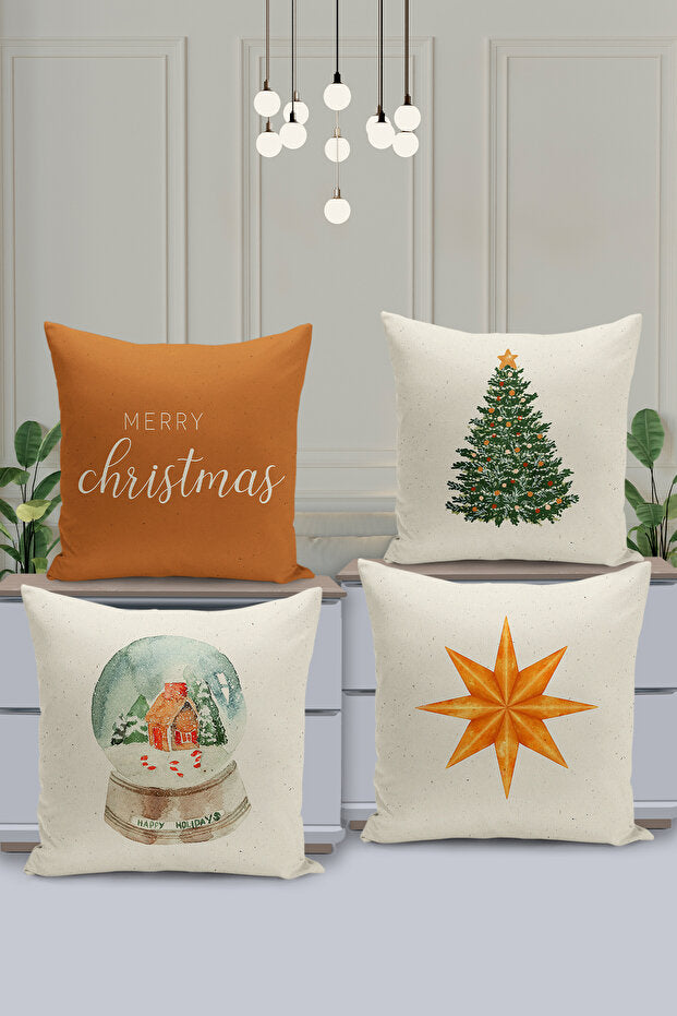 4 Piece Pillow Cover Double Sided Digital Print