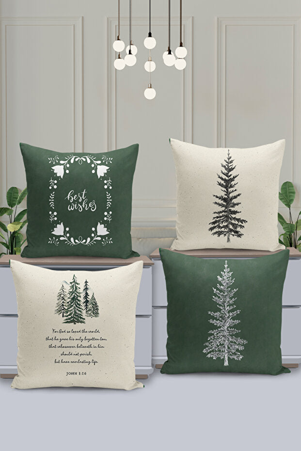 4 Piece Pillow Cover Double Sided Digital Print