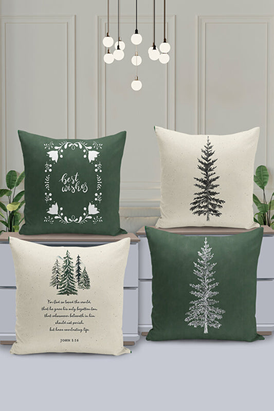 4 Piece Pillow Cover Double Sided Digital Print