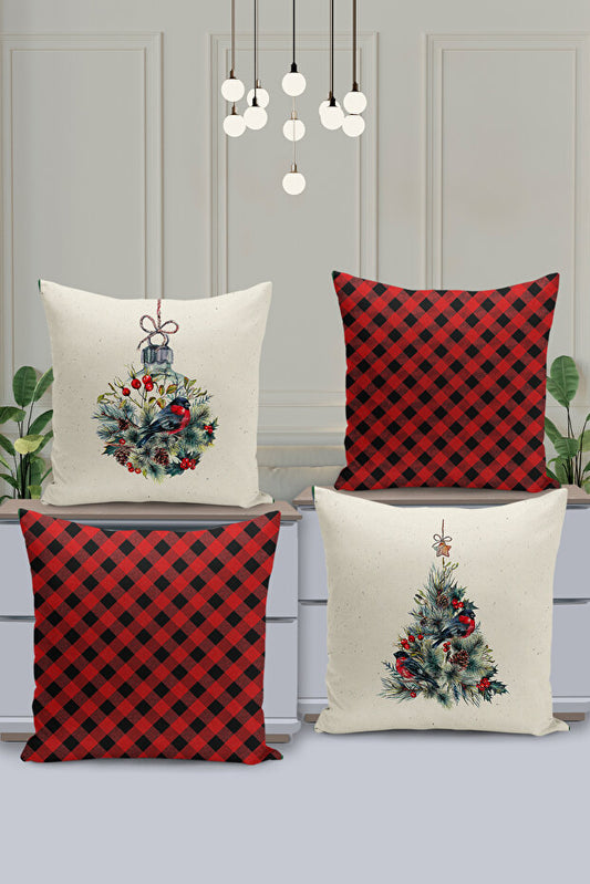 4 Piece Pillow Cover Double Sided Digital Print