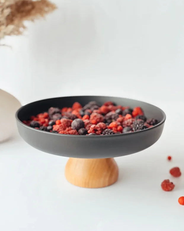Black Porcelain Presentation Bowl 25 cm