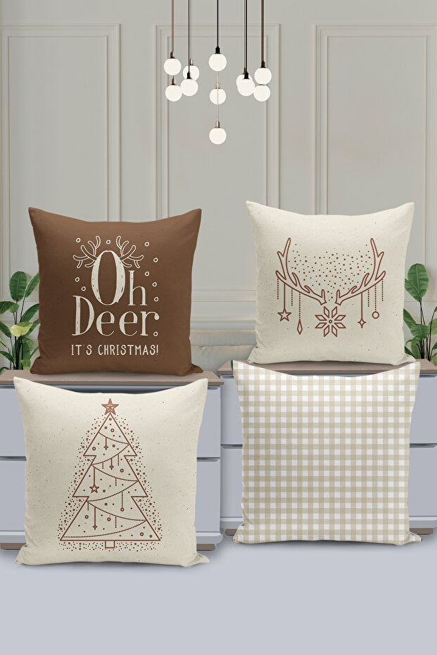4 Piece Pillow Cover Double Sided Digital Print