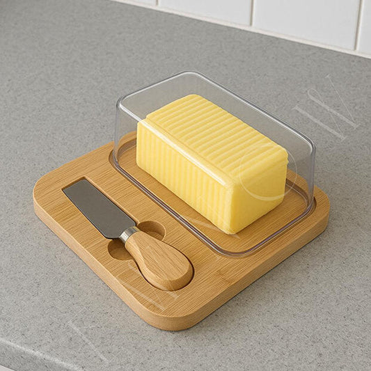 Bamboo Butter Keeper Set